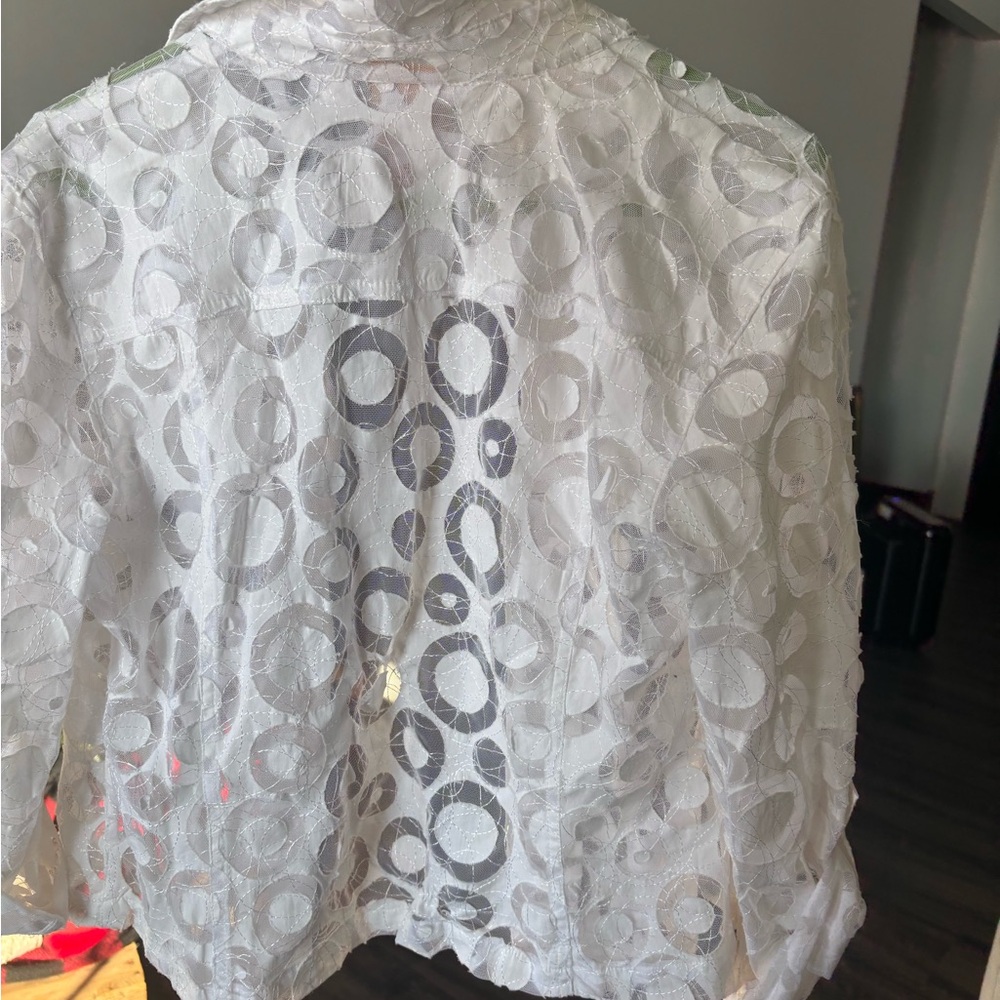 Ruby Rd. White Sheer Blouse - Picture 4 of 5